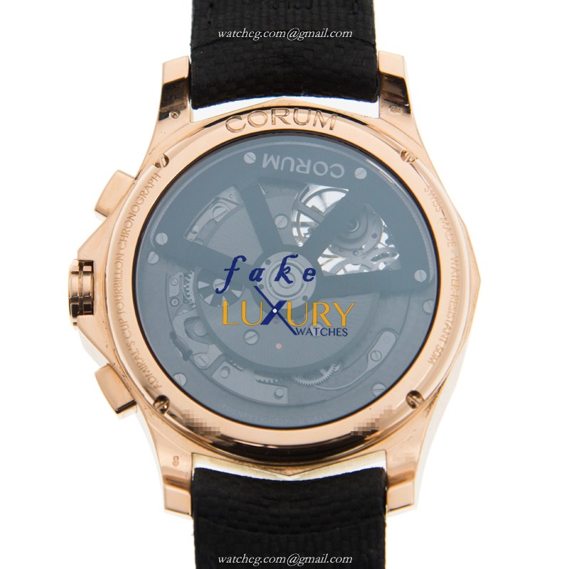 Corum 398.550.55-0001 AN10 Admirals Cup Replica Watch, Automatic, 18kt Rose Gold Case, Black Dial - Image 3