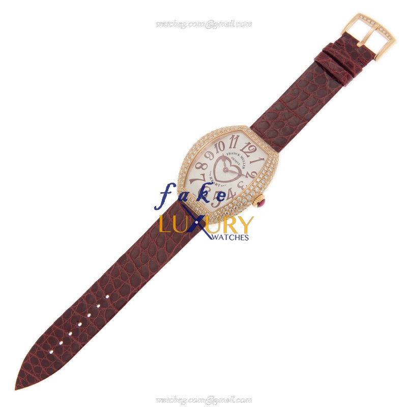 Franck Muller 5002 M QZ C D3 5N Heart Quartz 18kt Rose Gold Silver Dial Replica Watch - Image 2