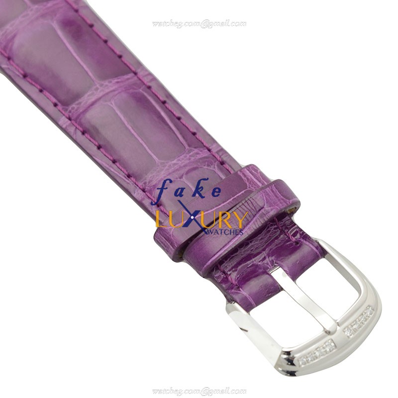 Franck Muller 5850 SC D 1R AC Replica Watch Automatic Silver Dial Stainless Steel Diamonds Purple - Image 4