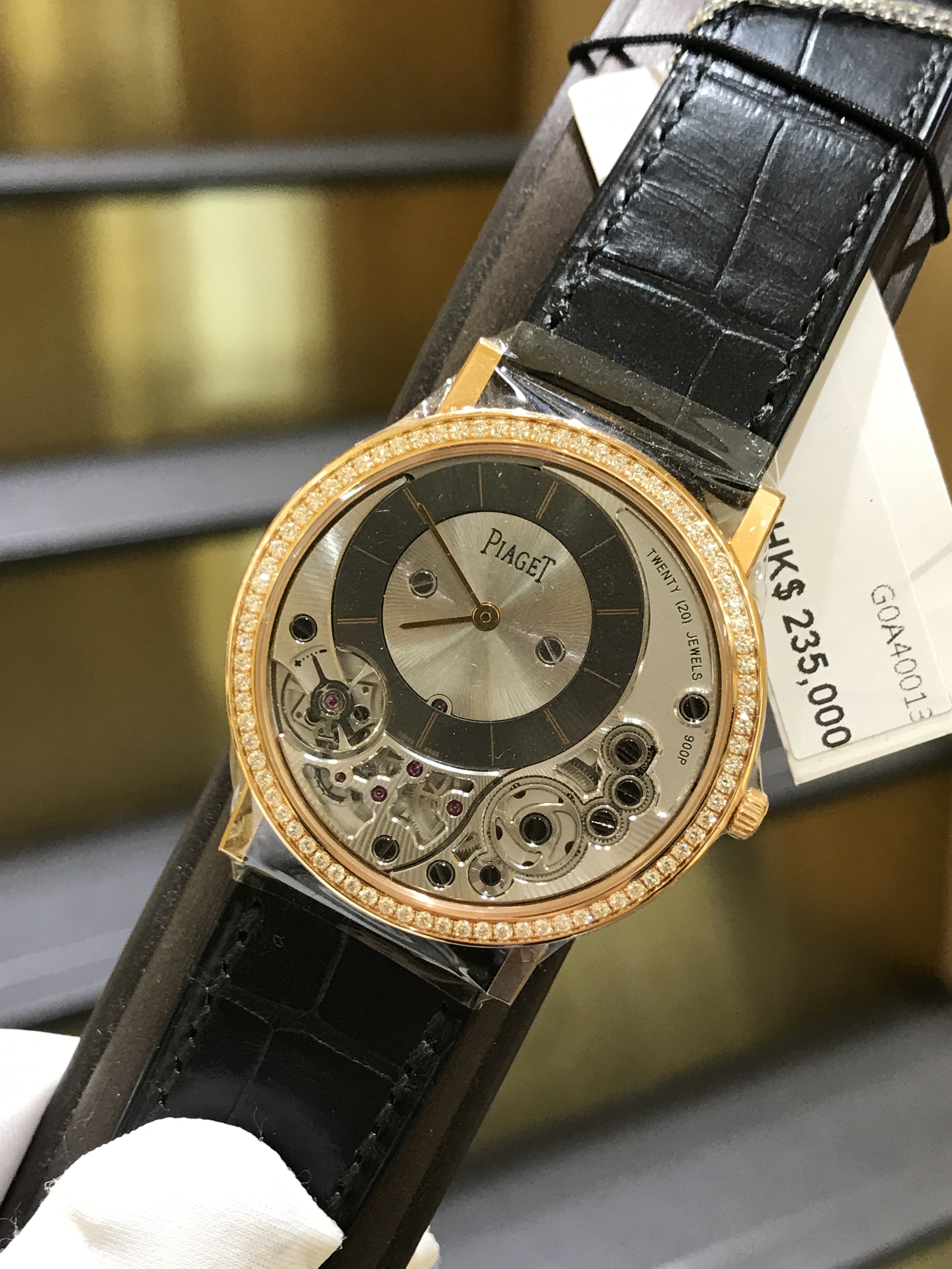G0A40013 - Piaget Altiplano Replica Watch Manual Wind 18kt Rose Gold Diamonds Gray Dial - Image 5