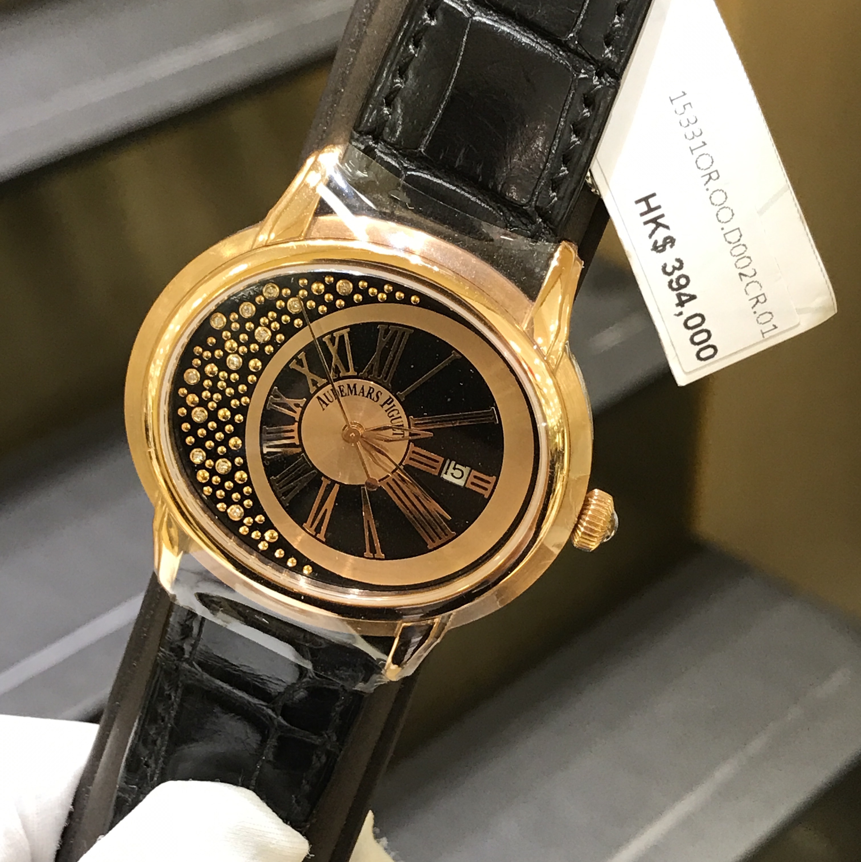 15331OR.OO.D002CR.01 - Audemars Piguet Millenary Replica Watch - 18kt Rose Gold Automatic - Black - Image 5