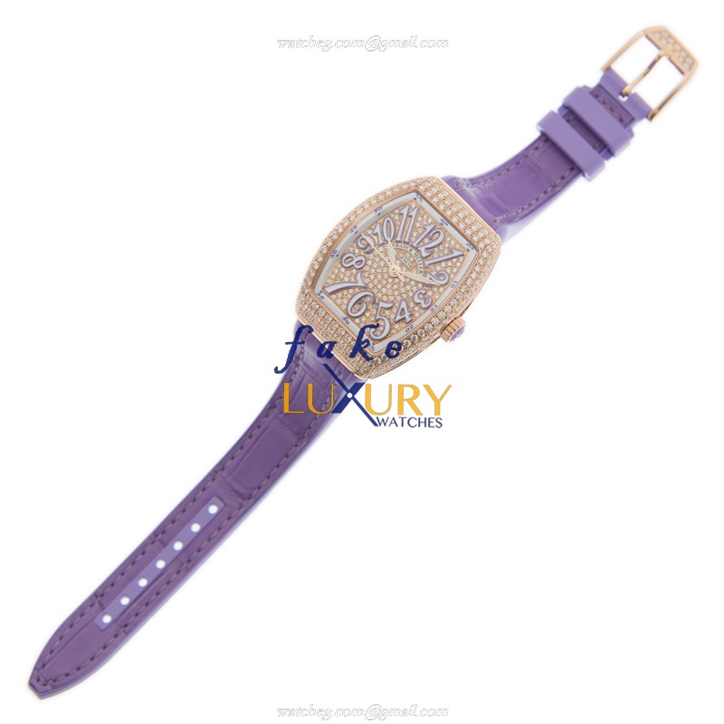 Franck Muller V 29 SC AT FO D CD 5N.VL Vanguard - Auto 18kt Rose Gold Diamonds Replica Watch - Image 2