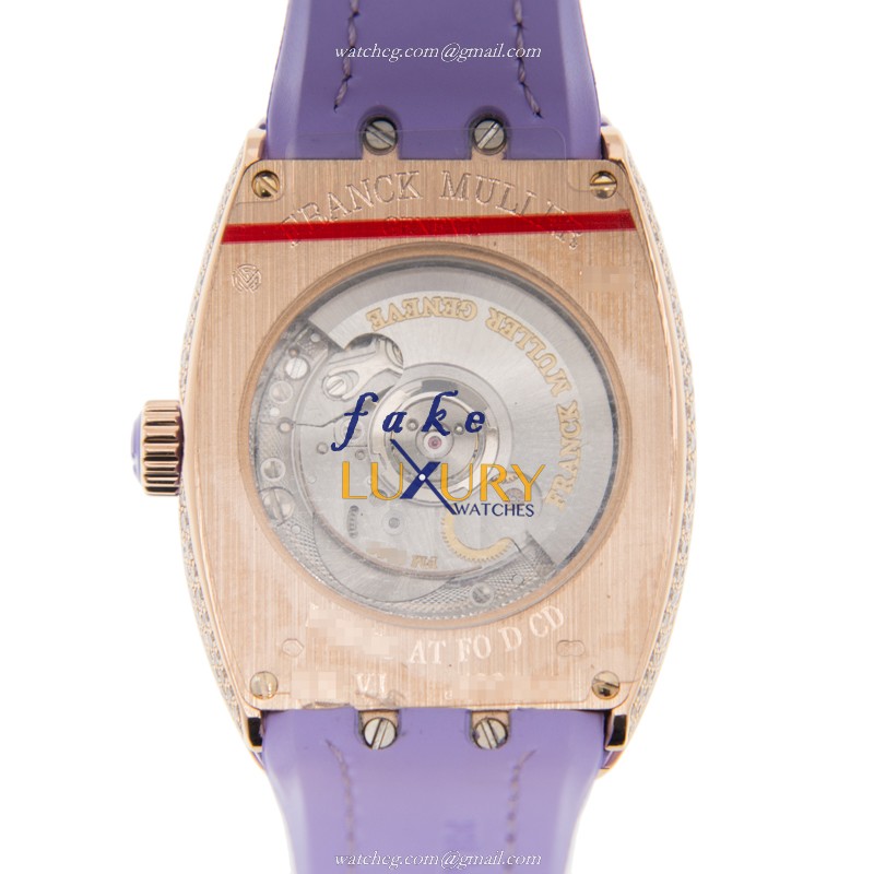 Franck Muller V 29 SC AT FO D CD 5N.VL Vanguard - Auto 18kt Rose Gold Diamonds Replica Watch - Image 3