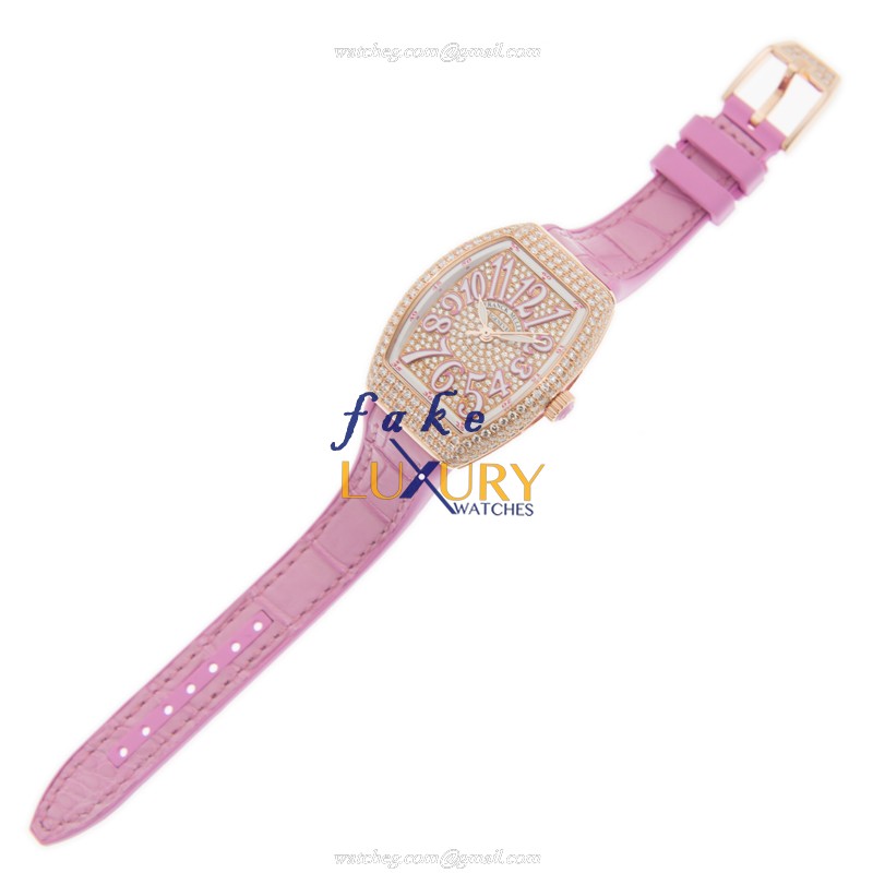 Franck Muller V 29 SC AT FO D CD 5N.RS Replica Watch, Gold Dial, Rose Gold & Diamond Case, Automatic - Image 2