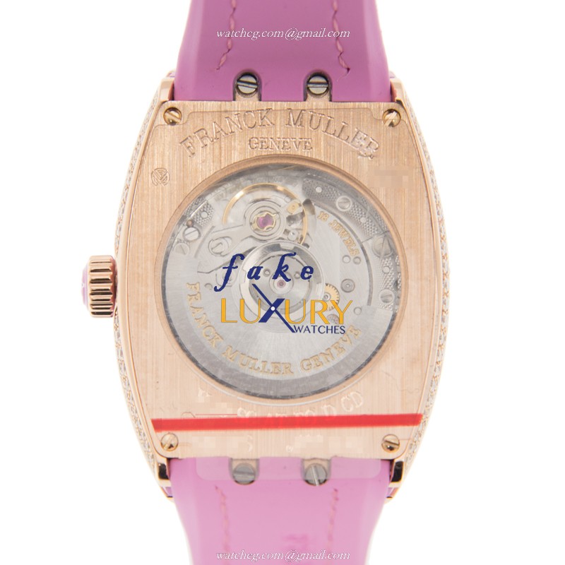 Franck Muller V 29 SC AT FO D CD 5N.RS Replica Watch, Gold Dial, Rose Gold & Diamond Case, Automatic - Image 3