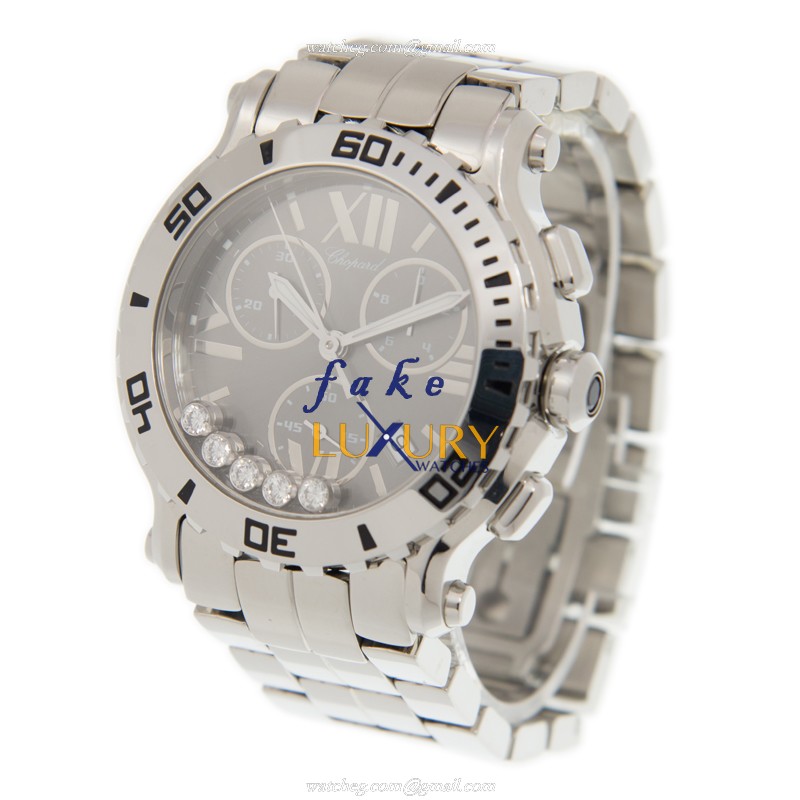 Chopard 288499-3008 Happy Sport Replica Watch, Quartz, Black Dial, Steel Case - Image 3