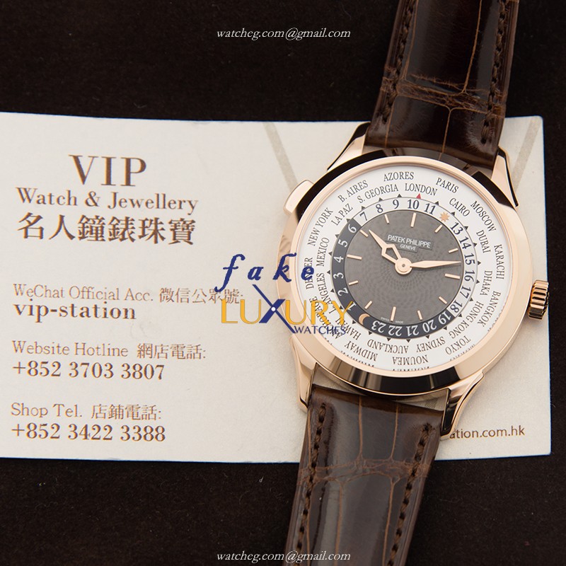 Patek Philippe 5230R-001 - Replica Watch - Automatic - 18kt Rose Gold - Gray Dial - Black Alligator - Image 5