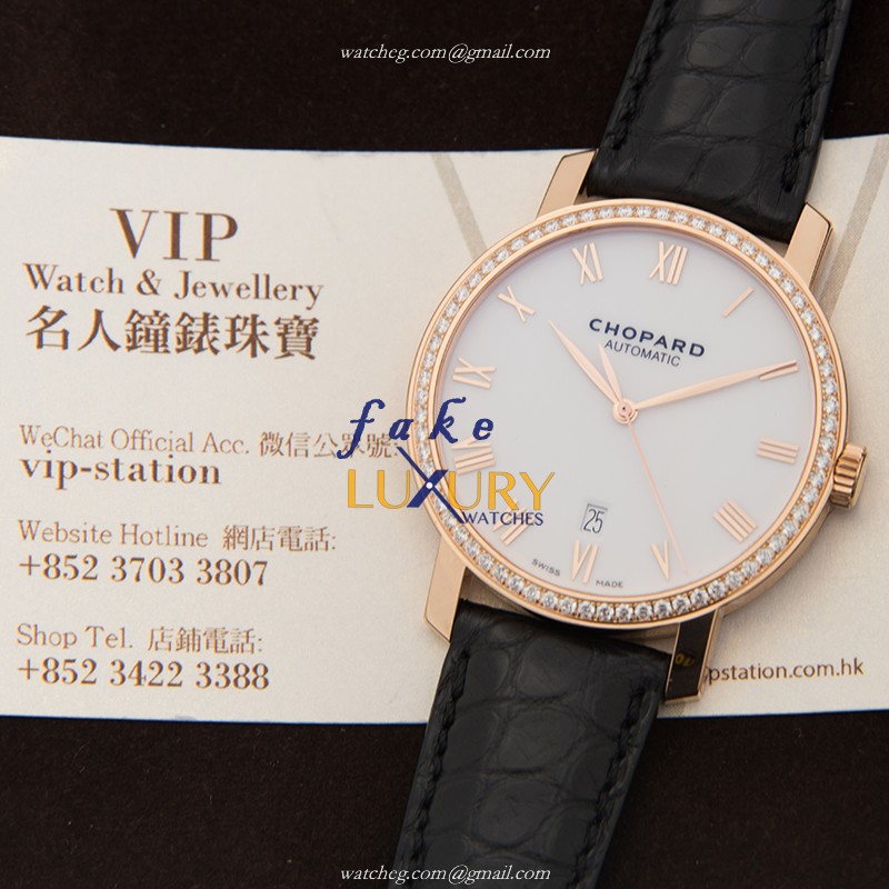 Chopard 171278-5004 CLASSIQUE Automatic 18kt Rose Gold & Diamonds Replica Watch, Automatic - Image 5