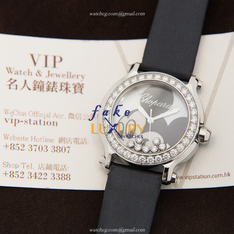 Chopard 278475-3033 - Happy Sport Quartz - Stainless Steel & Diamond - Replica Watch - 36mm White - Image 5