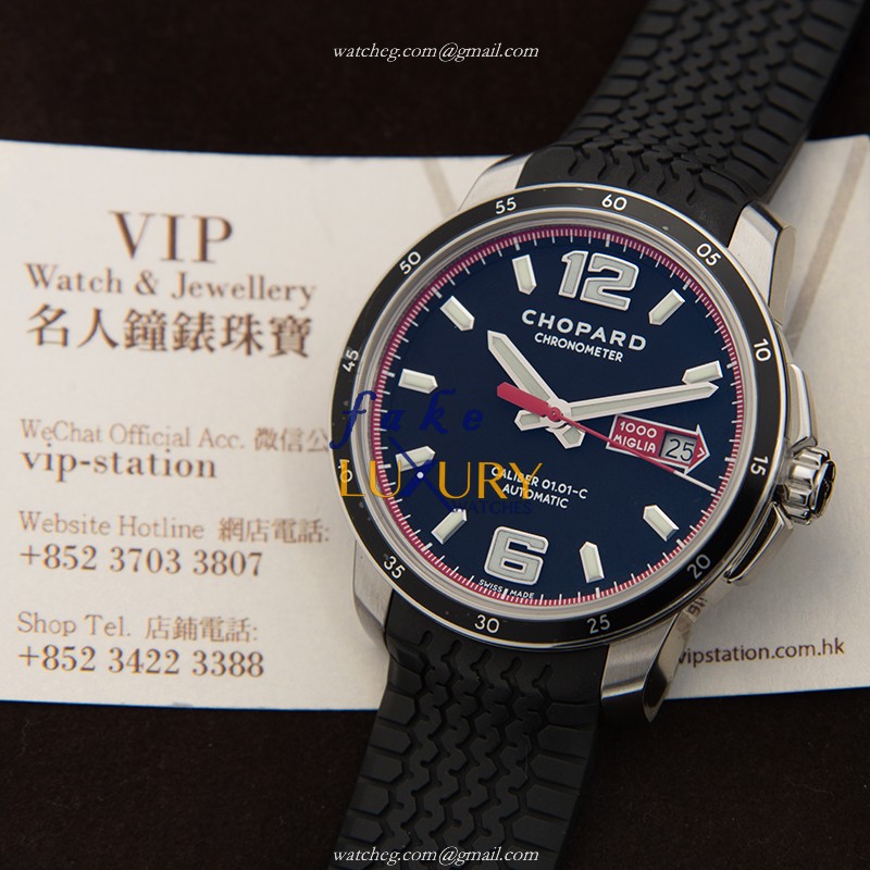 Chopard 168565-3001 MILLE MIGLIA GT XL Automatic Stainless Steel Black Dial Rubber Strap Replica - Image 5