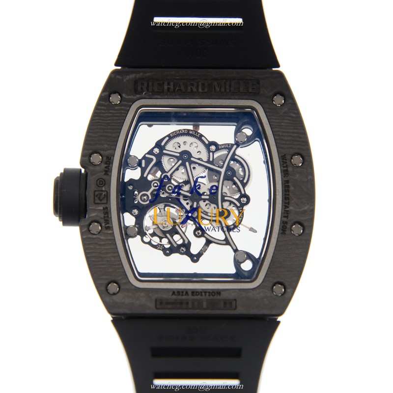 Richard Mille RM055-CA-RGBK - Replica Watch - Manual Wind - Aluminum Case - Transparent Skull Dial - Image 3