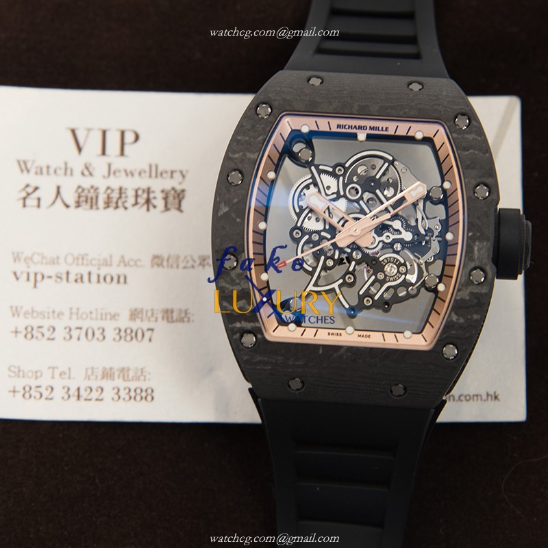 Richard Mille RM055-CA-RGBK - Replica Watch - Manual Wind - Aluminum Case - Transparent Skull Dial - Image 5