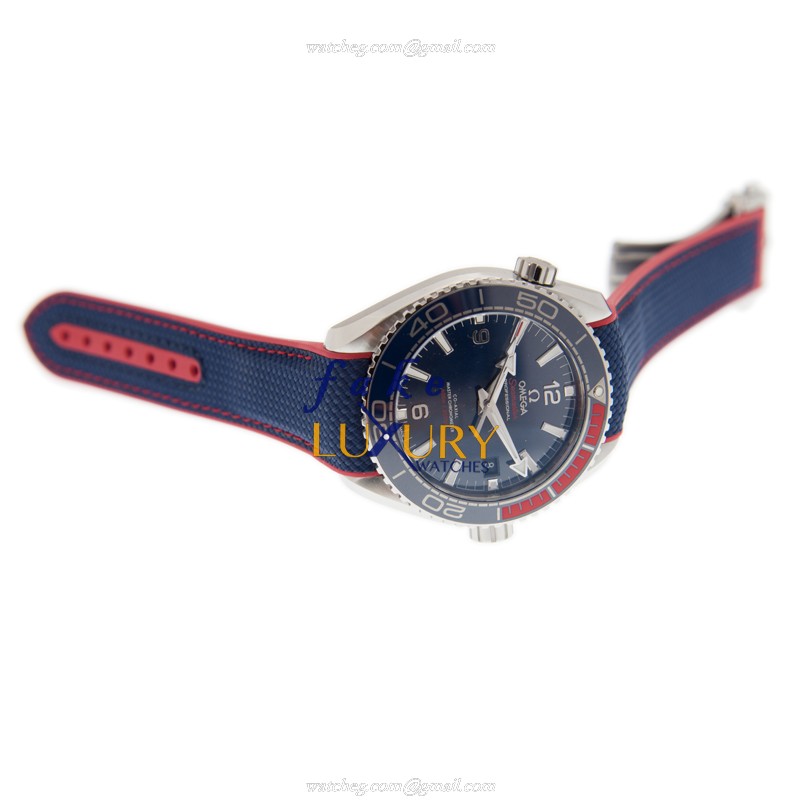 Omega 522.32.44.21.03.001 Automatic Stainless Steel Replica Watch - Blue Dial - Rubber Strap - Image 2