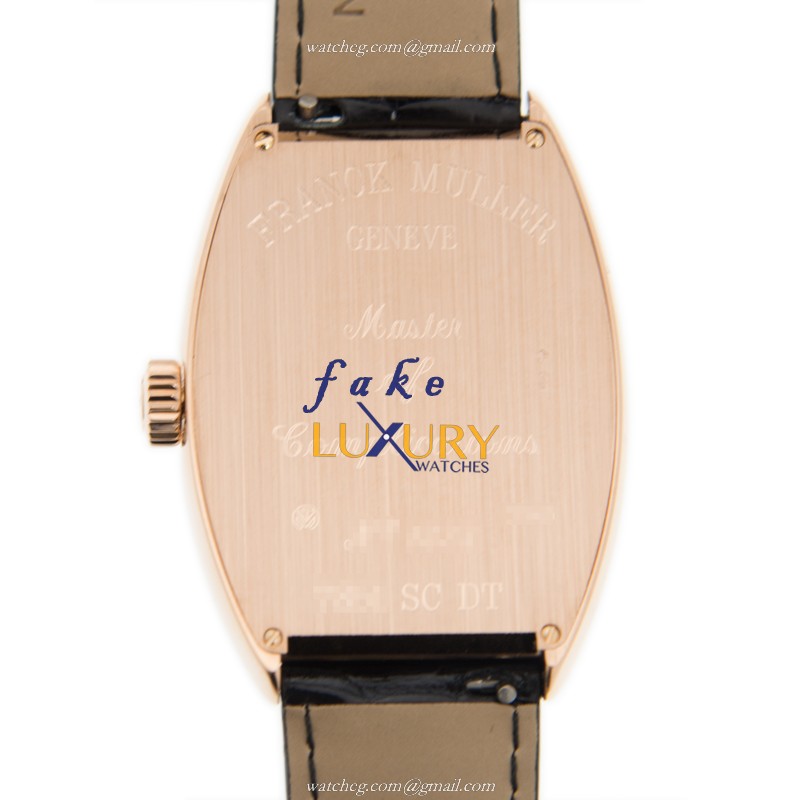 Franck Muller 7851 SC DT 5N - BLACK HANDS CINTREE CURVEX Automatic 18kt Rose Gold Replica Watch - Image 3