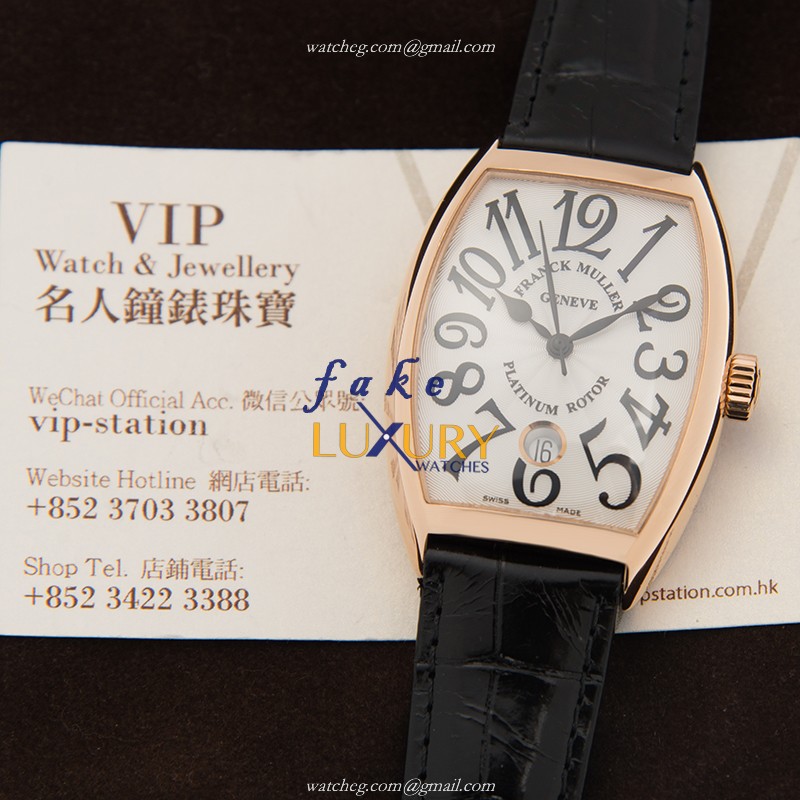 Franck Muller 7851 SC DT 5N - BLACK HANDS CINTREE CURVEX Automatic 18kt Rose Gold Replica Watch - Image 5