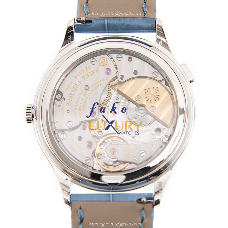 Patek Philippe 7130G-014 Replica Watch - COMPLICATIONS - Automatic - 18kt White Gold Diamond - Blue - Image 3