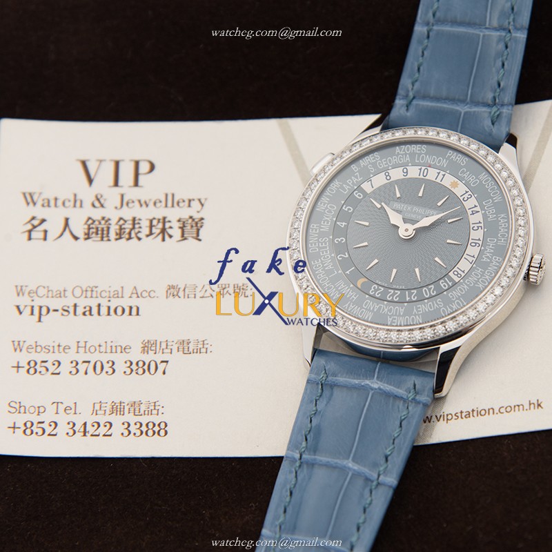 Patek Philippe 7130G-014 Replica Watch - COMPLICATIONS - Automatic - 18kt White Gold Diamond - Blue - Image 5