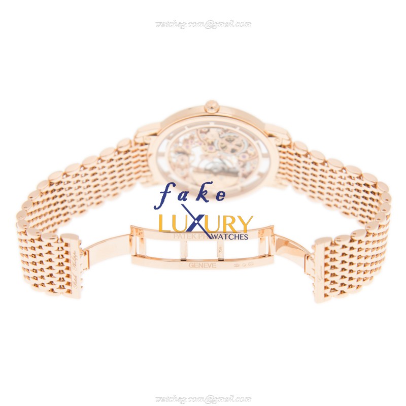 5180-1R-001 - Patek Philippe Complications Replica Watch - Automatic 18kt Rose Gold Skull Dial - Image 5
