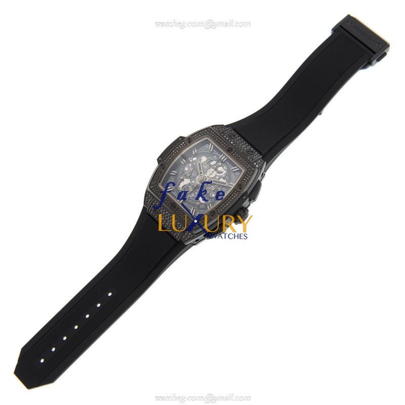Hublot 641.CI.0110.RX.1700 BIG BANG Auto Titanium Replica Watch - Black Dial, Rubber Strap - Image 2
