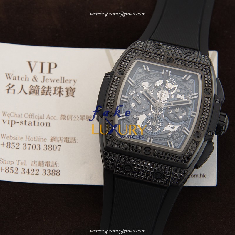 Hublot 641.CI.0110.RX.1700 BIG BANG Auto Titanium Replica Watch - Black Dial, Rubber Strap - Image 5