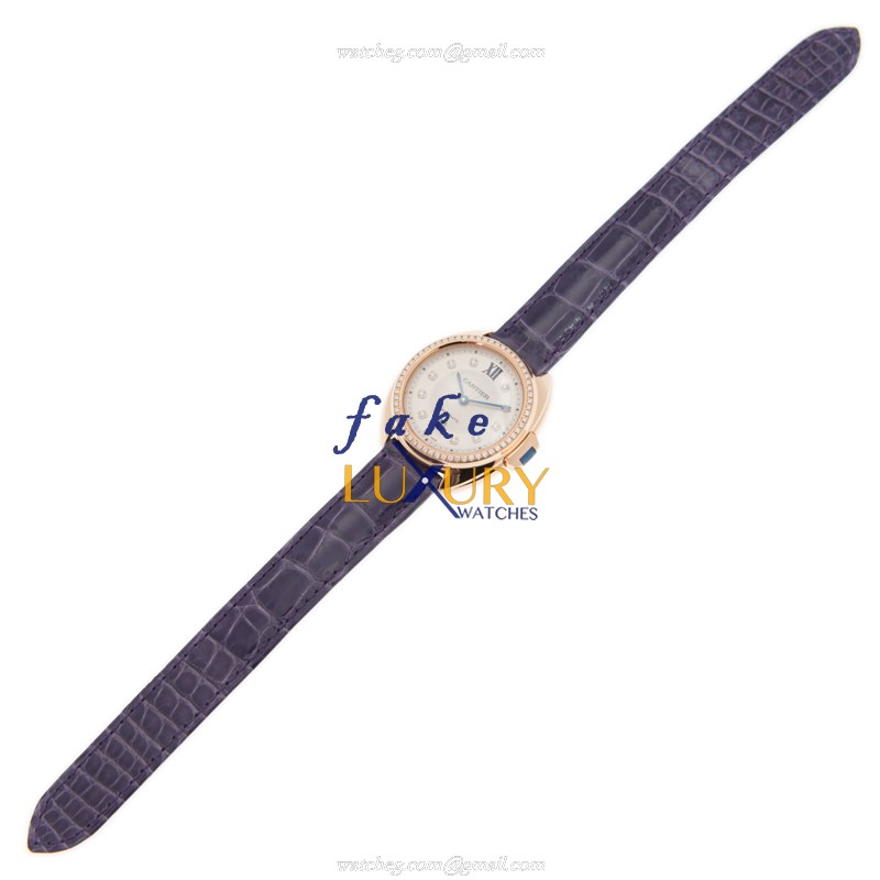 Cartier WJCL0038 AUTO 18kt Rose Gold Replica Watch | 31mm | Ceramic | Sapphire Crystal | Alligator - Image 2