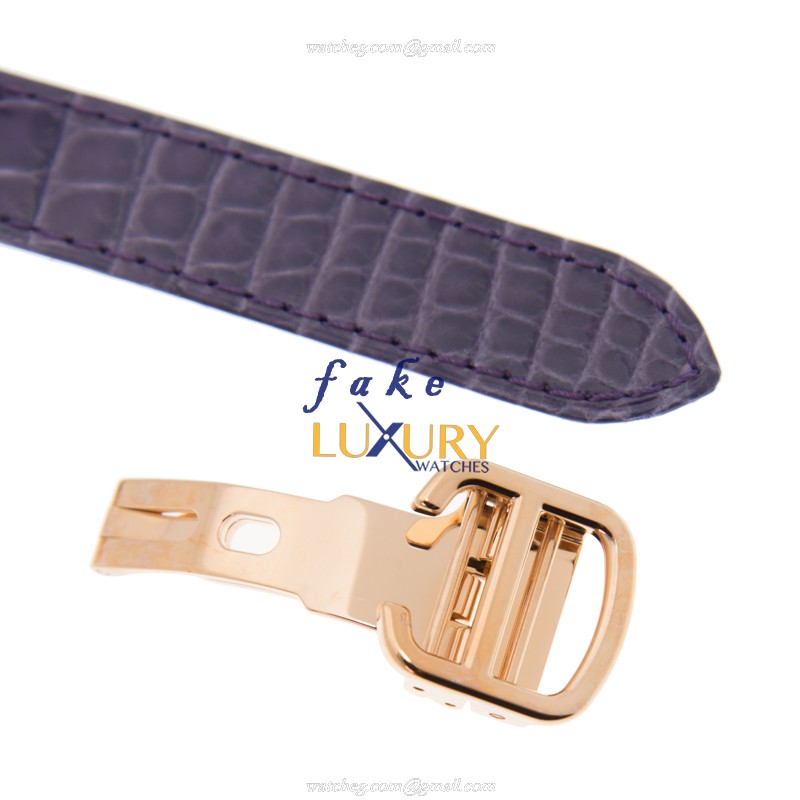 Cartier WJCL0038 AUTO 18kt Rose Gold Replica Watch | 31mm | Ceramic | Sapphire Crystal | Alligator - Image 4