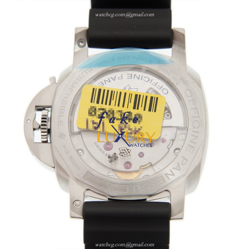 Panerai PAM00682 Luminor Replica Watch, Black Dial, Automatic Movement, Rubber Strap - Image 3