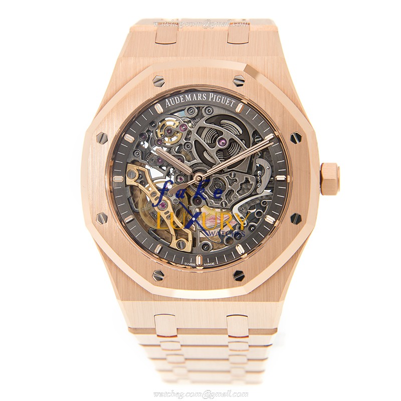 Audemars Piguet 15407OR.OO.1220OR.01 Replica Watch with 18kt Rose Gold Case & Dark - Image 2