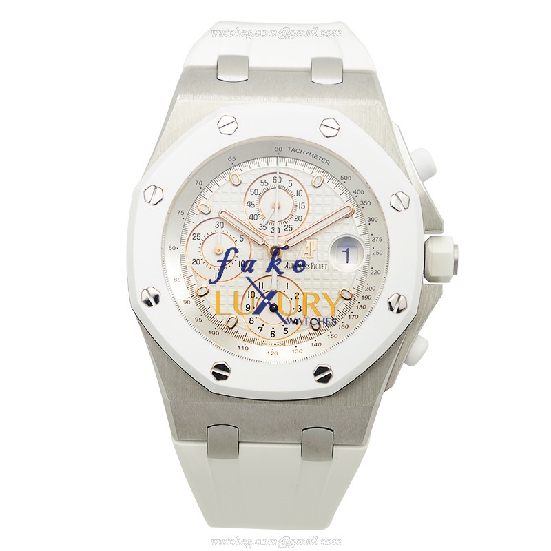 Audemars Piguet 26172SO.OO.D202CR.01 - Replica Watch - Automatic - Steel Case - Silver Dial - White - Image 2