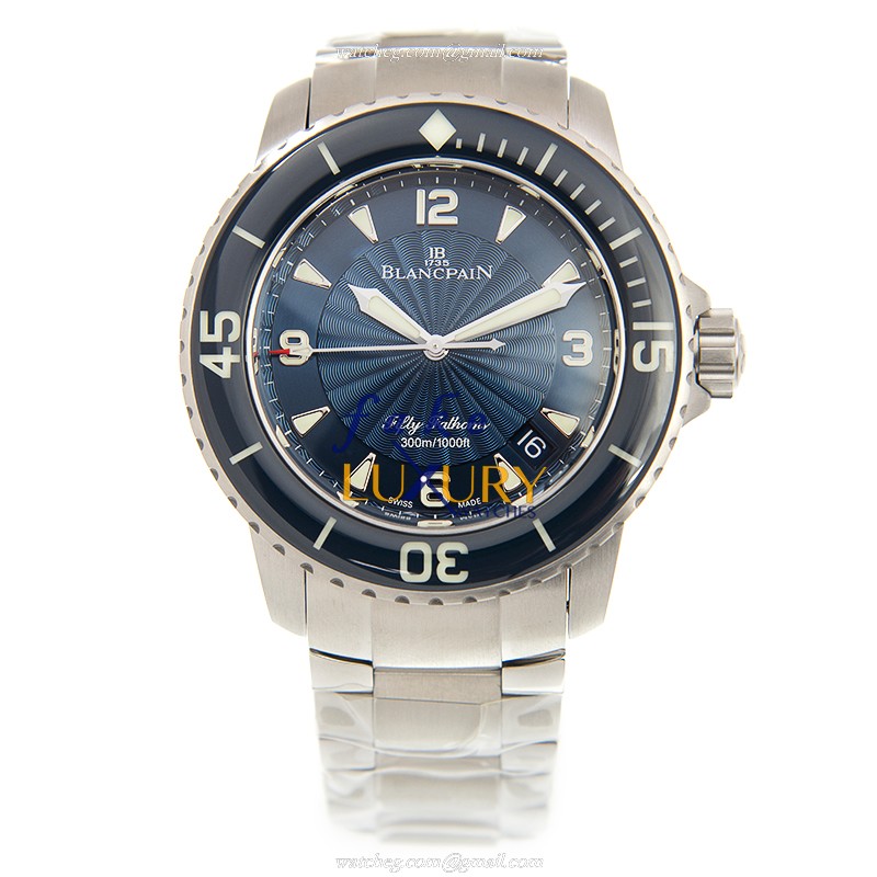 Blancpain Fifty Fathoms 5015D-1140-71B Automatic Blue Dial Steel Watch Replica - Image 2