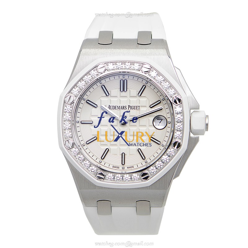 67540SK.ZZ.A010CA.01 - Audemars Piguet Royal Oak Offshore Replica Watch Quartz White Dial - Image 2