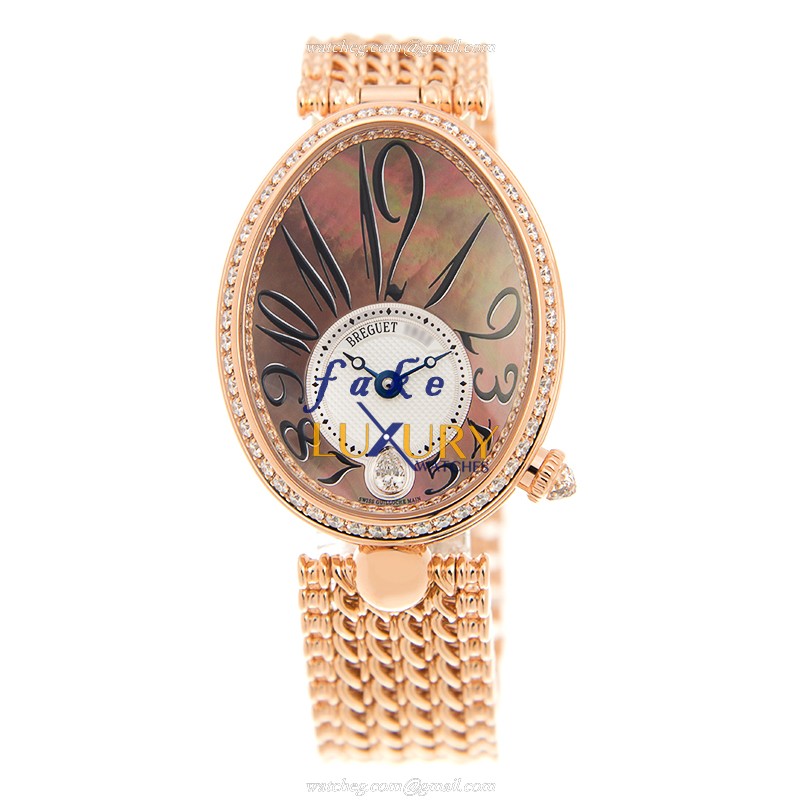 Breguet 8918BR/5T/J20/D000 Replica Watch, Automatic, Black Mother of Pearl Dial, 18kt Rose Gold & - Image 2