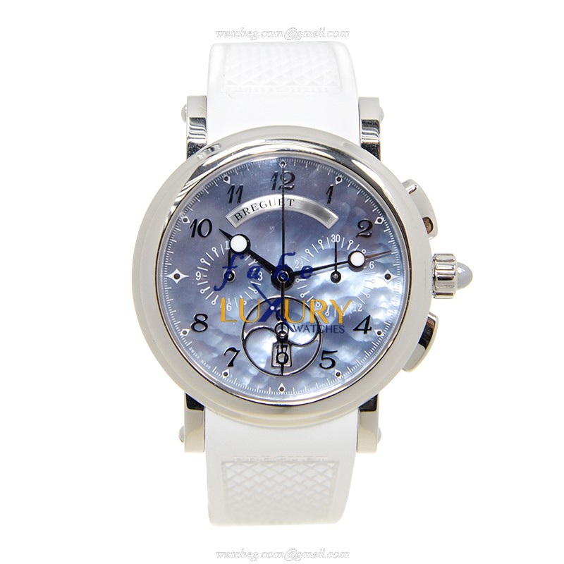 Breguet 8827ST/59/586 MARINE Replica Watch - Automatic - Light Blue Dial - Steel Case - Rubber Strap - Image 2
