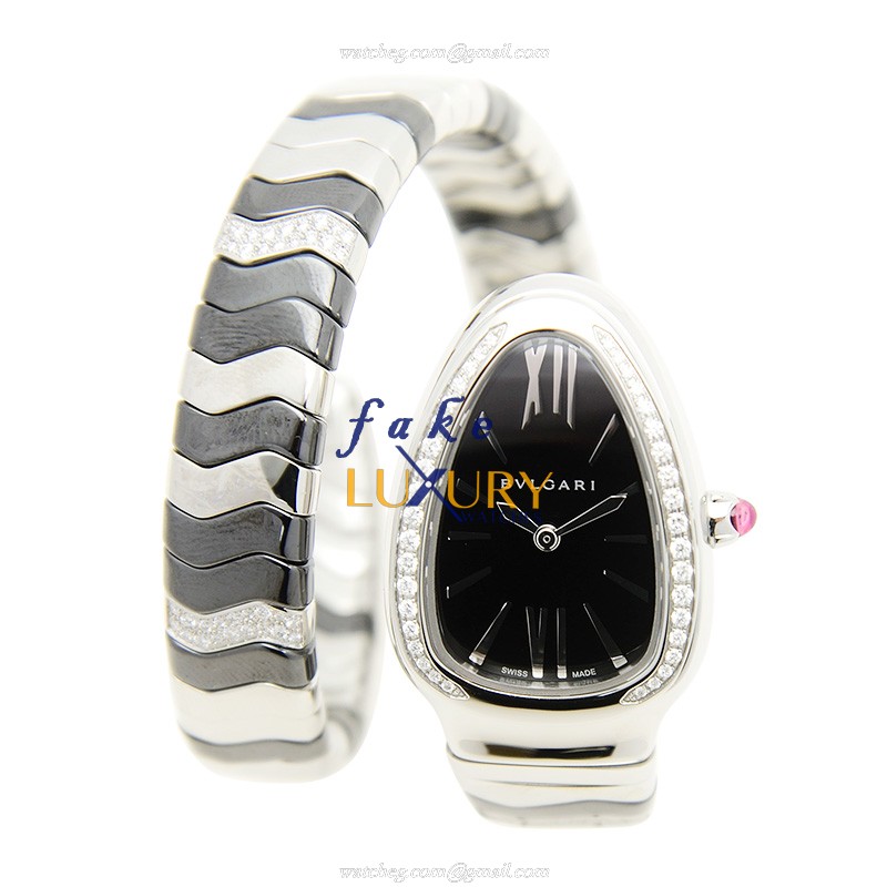 Bulgari SP35BSDBCSD1.1T Replica Watch with Quartz Movement in Stainless Steel on Silver Bracelet - Image 2
