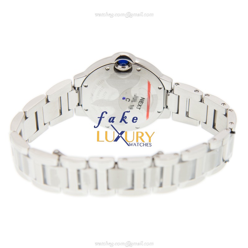 Cartier W4BB0016 BALLON BLEU Automatic Stainless Steel & Diamonds Replica Watch, Silver Dial, 33mm - Image 4