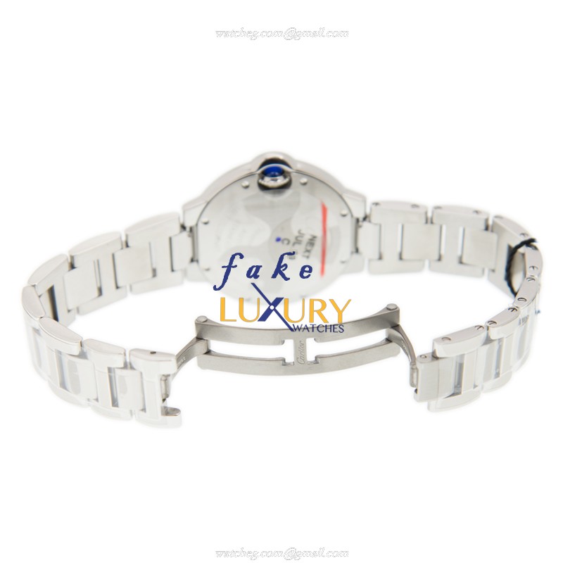 Cartier W4BB0016 BALLON BLEU Automatic Stainless Steel & Diamonds Replica Watch, Silver Dial, 33mm - Image 5