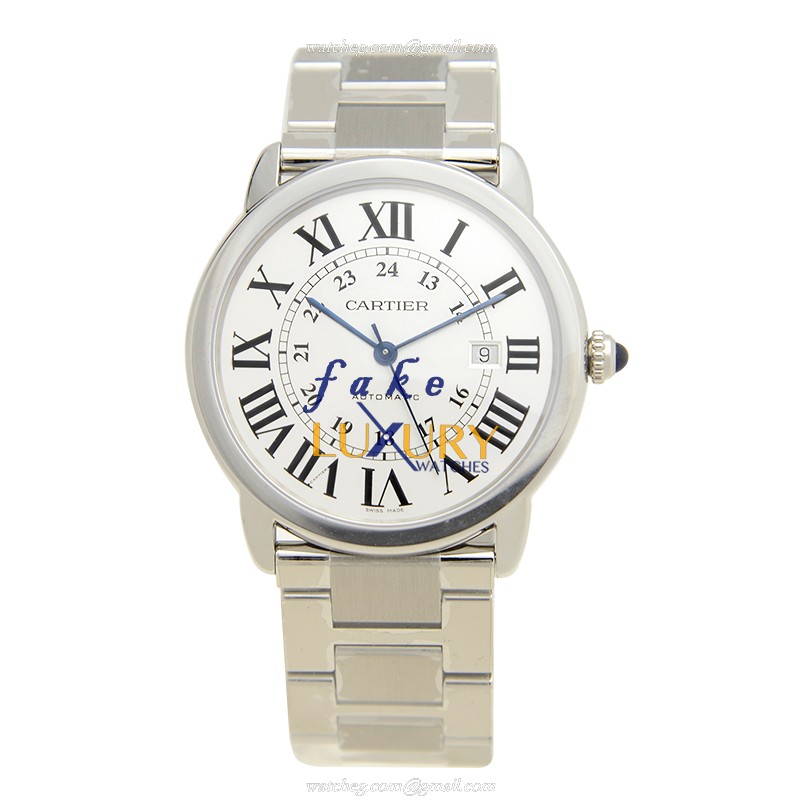 Cartier W6701011 RONDE SOLO DE CARTIER Automatic Silver Dial Stainless Steel Replica Watch - Image 2