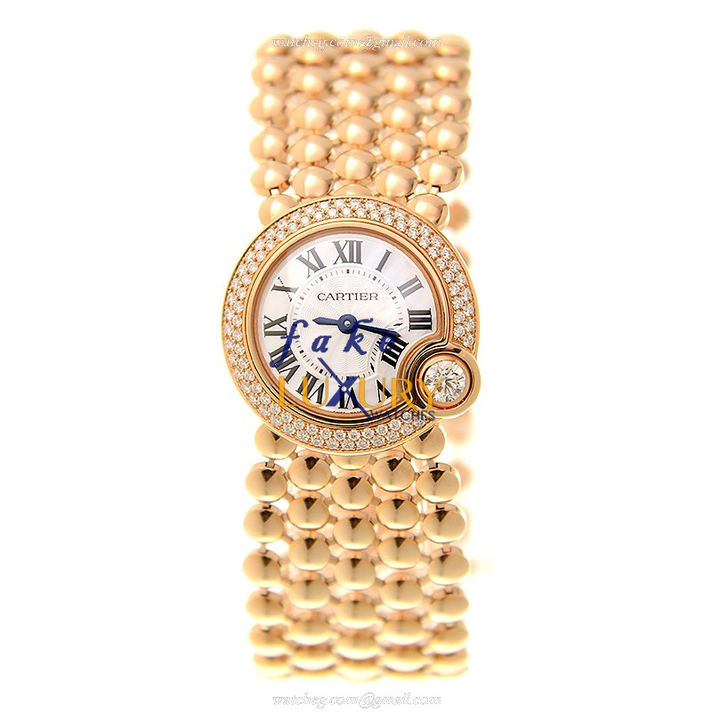 Cartier Ballon Bleu WE902057 Quartz 18kt Rose Gold White Dial Diamonds Replica Watch - Image 2