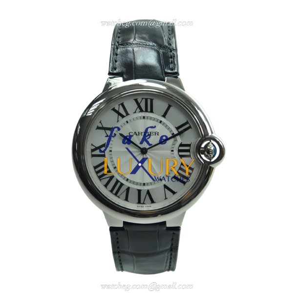 Cartier W6920055 BALLON BLEU Manual Wind 18kt White Gold Replica Watch, 46mm Case, Sapphire - Image 2