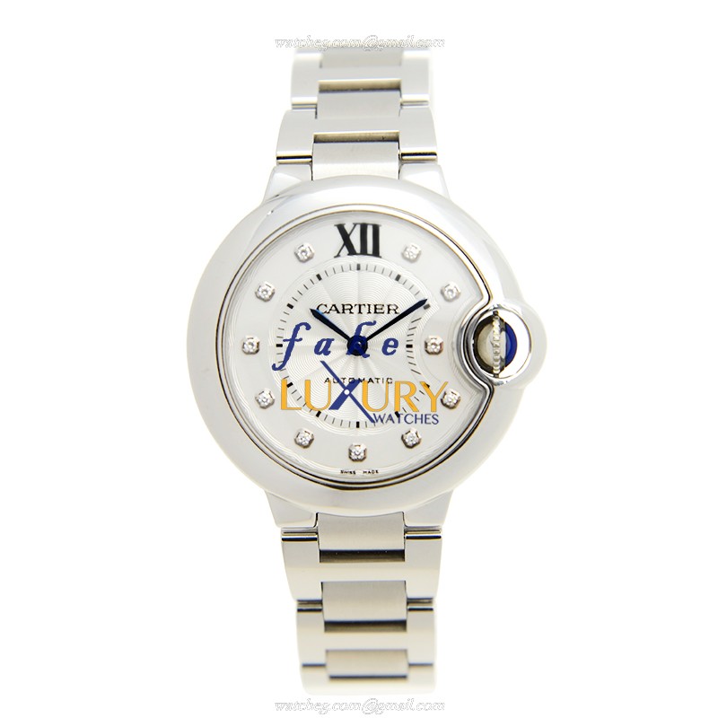 Cartier Ballon Bleu WE902074 Replica Watch With Automatic Movement, Silver Dial, Steel Bracelet - Image 2