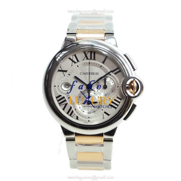 Cartier W6920063 BALLON BLEU Automatic Stainless Steel Replica Watch, Silver Dial, 44mm Case - Image 2
