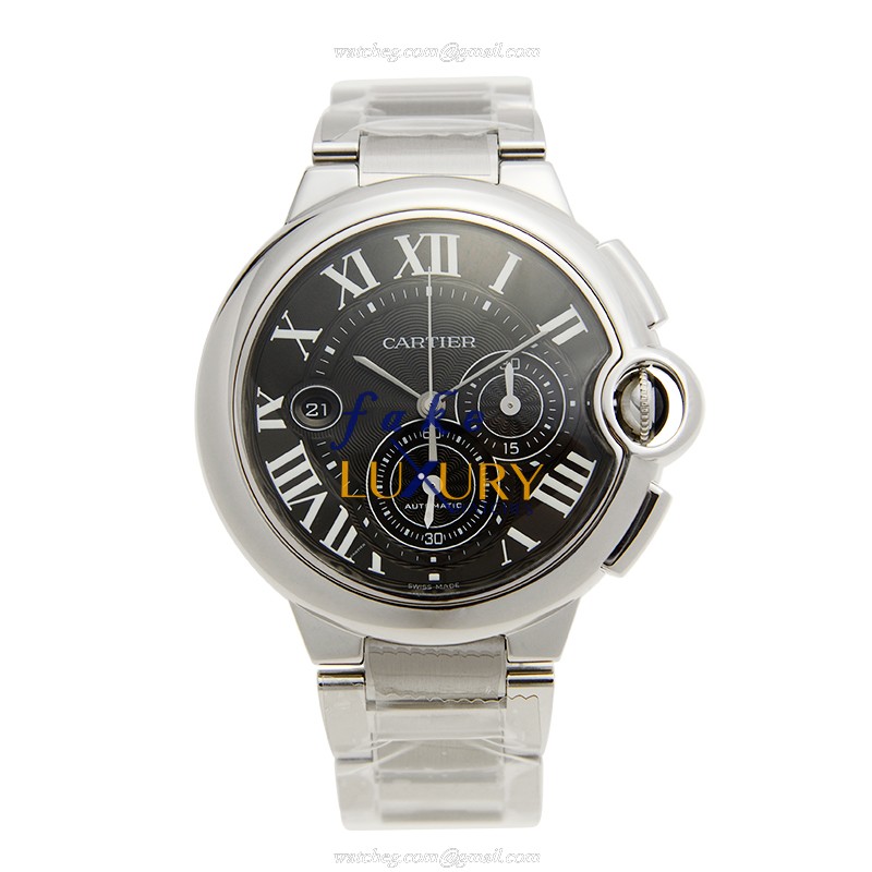 Cartier W6920077 BALLON BLEU AUTO Stainless Steel Replica Watch | Black Dial, Silver Strap | 1:1 - Image 2