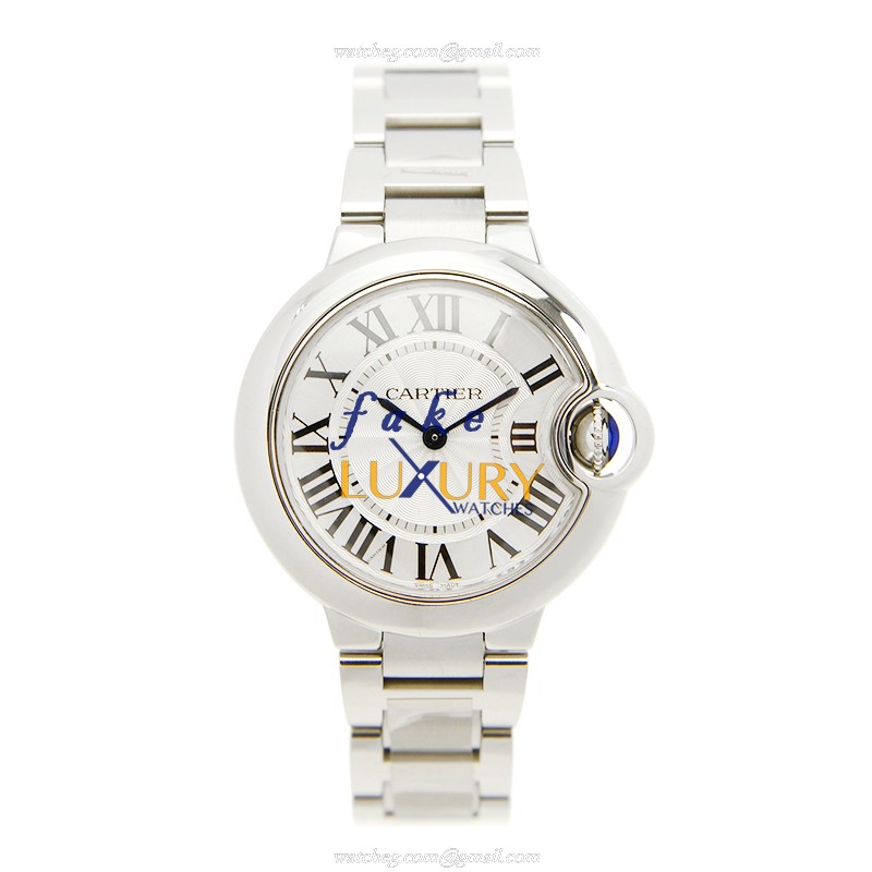 Cartier Ballon Bleu W6920084 Replica Watch, Quartz Movement, Silver Dial, Steel Bracelet - Image 2