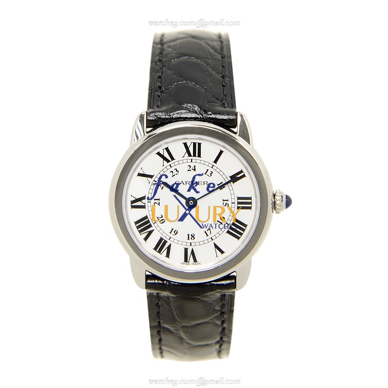 Cartier W6700155 RONDE SOLO DE CARTIER Quartz Steel Case Silver Dial Replica Watch - Image 2