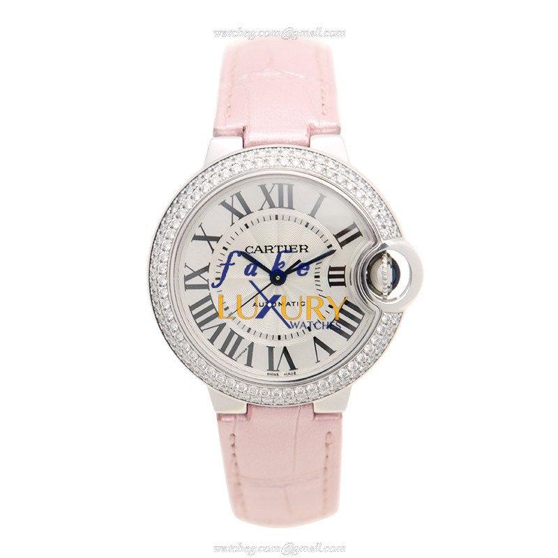 Cartier WE902037 BALLON BLEU Automatic 18kt White Gold & Diamond Replica Watch, Swiss Movement - Image 2
