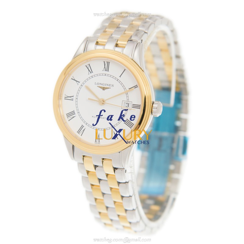 Longines Flagship L4.374.3.21.7 Replica Watch, Automatic Movement, White Dial, Gold PVD Strap - Image 3