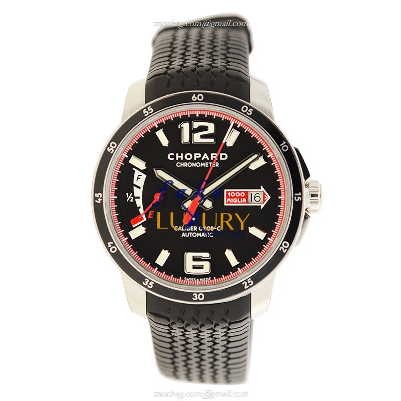 Chopard 168566-3001 Automatic Stainless Steel Replica Watch - Black Dial & Rubber Strap - Image 2