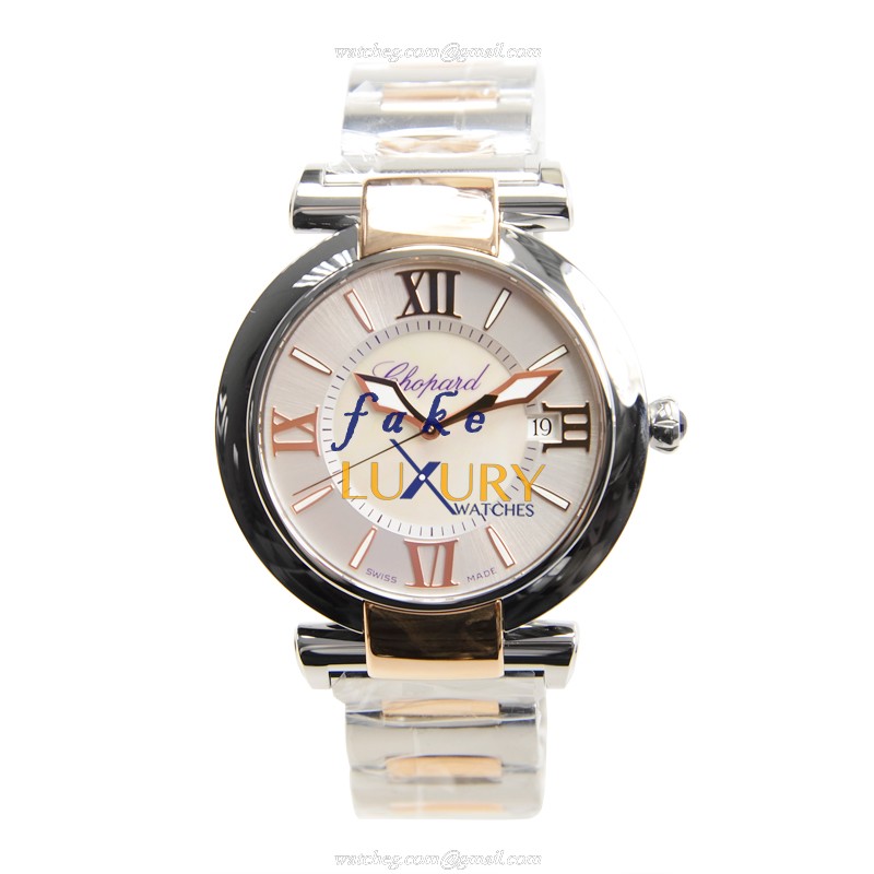 Chopard 388531-6002 IMPERIALE Automatic Stainless Steel Replica Watch, White Dial, Silver & Gold - Image 2