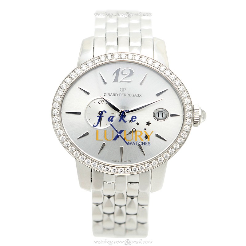 Girard Perregaux 80486D11A36111A Replica Watch, Automatic Movement, Silver Dial, Steel & Diamonds - Image 2