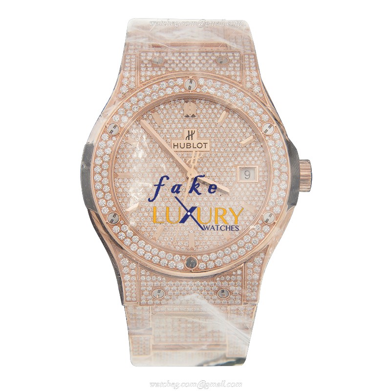 Hublot 511.OX.9010.OX.3704 CLASSIC FUSION - Automatic - 18kt Rose Gold & Diamonds - Replica Watch - Image 2